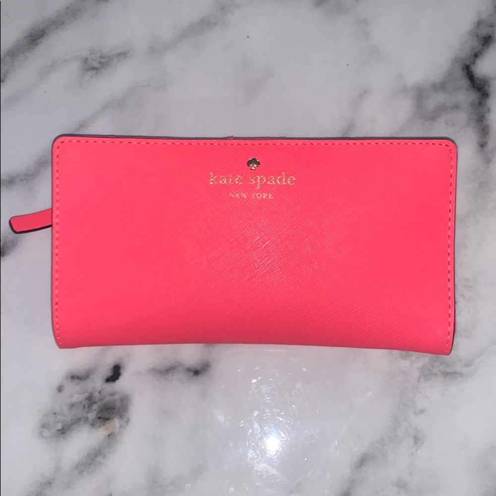 Kate Spade Pink Large Leather Wallet